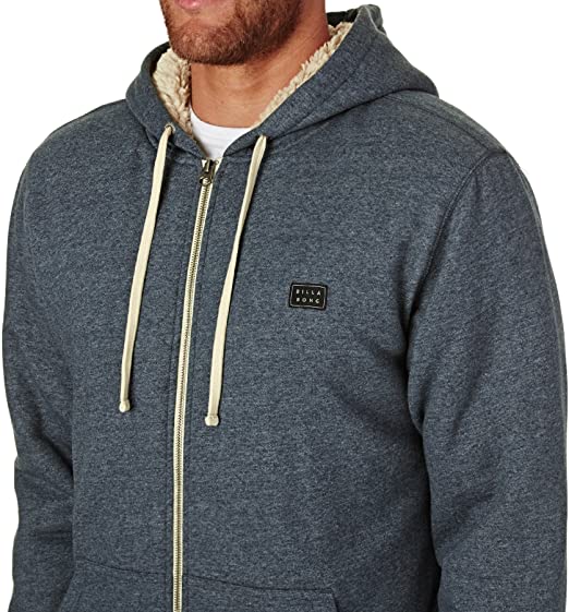 Sudadera BILLABONG hombre caliente interior borrego con capucha All Day Sherpa Zip Ref. F1FL20 Gris jaspeado | Martimpe Berart - Tienda de Moda en Vielha, Valle de Aran