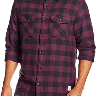 Camisa BILLABONG de Manga Larga franela Hombre All Day Flannel Port Ref. Z1SH04 BIF6 Cuadros granates