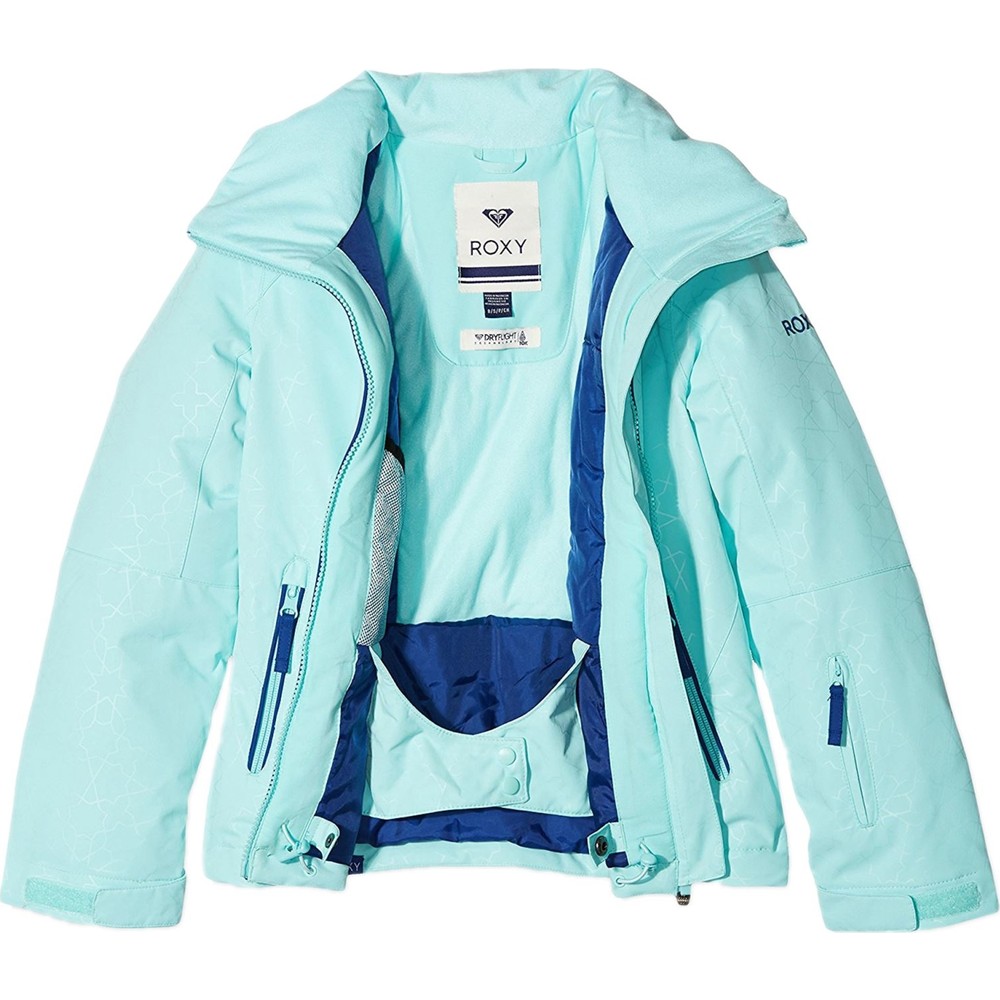 Chaqueta esquí ROXY niña con capucha pelo sintético Outdoor Montu (BFK4) Liso verde agua | Martimpe - Tienda de Moda en Gausach, Vielha, Valle de Aran