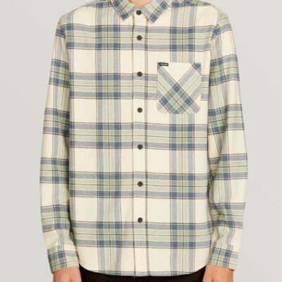 Camisa VOLCOM de Manga larga Hombre FLANAL CUADROS CADEN PLAID black Ref. A0511905 Cuadros beig y azules