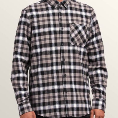 Camisa VOLCOM de Manga larga Hombre FLANAL CUADROS CADEN PLAID black Ref. A0531804 Cuadros negros y blancos