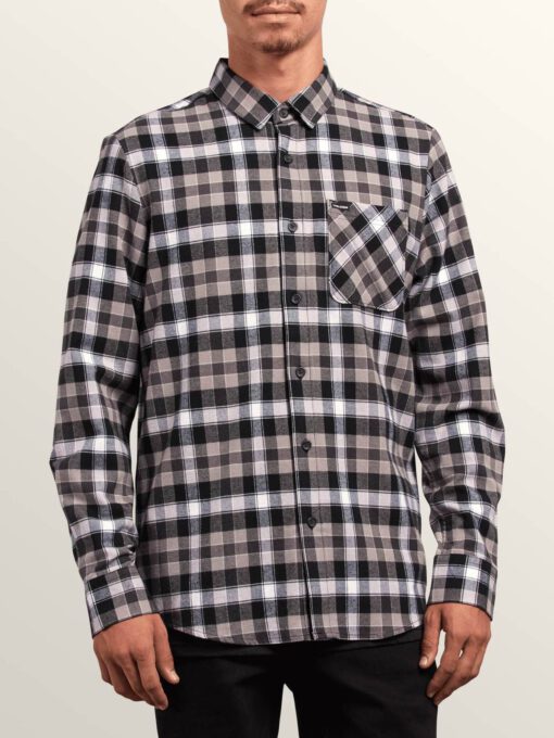 Camisa VOLCOM de Manga larga Hombre FLANAL CUADROS CADEN PLAID black Ref. A0531804 Cuadros negros y blancos