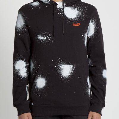 Sudadera VOLCOM Hombre con capucha básica SCENIUS - NEW BLACK Ref. A4131904 negra pintura blanca