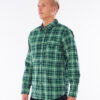 Camisa RIP CURL de Manga Larga franela Hombre Return Shirt Long Sleeve Navy Ref. CSHDQ9 cuadros azules y verdes