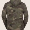 Sudadera VOLCOM Hombre con capucha JLA PULLOVER FLEECE Ref. G2451903-CAM Camuflaje logo rojo