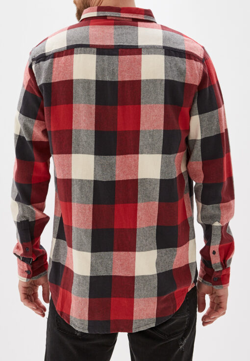 Camisa QUIKSILVER de Manga Larga franela Hombre Motherfly Flannel Long Sleeve Shirt (RQK1) Ref. EQYWT03918 Cuadros rojos blancos y negros