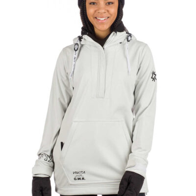 Sudadera Nieve NIKITA Mujer con capucha RADIO HOODIE - WHITE Ref. NKWSRAD-WHT Blanca