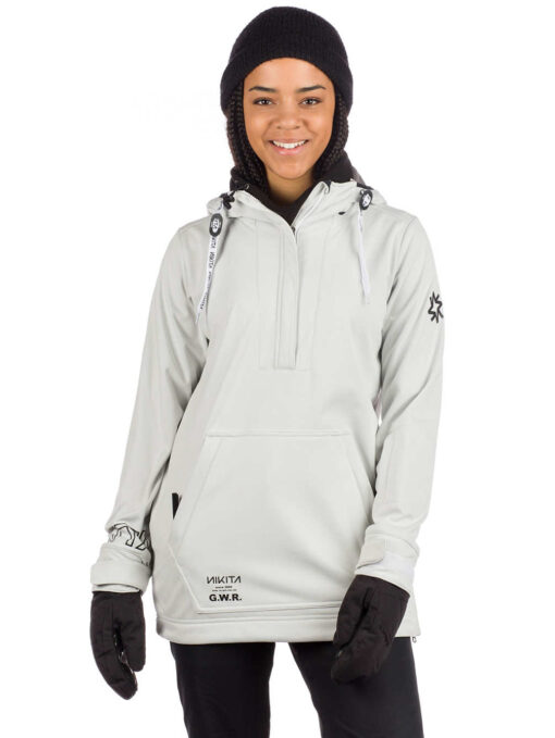 Sudadera Nieve NIKITA Mujer con capucha RADIO HOODIE - WHITE Ref. NKWSRAD-WHT Blanca