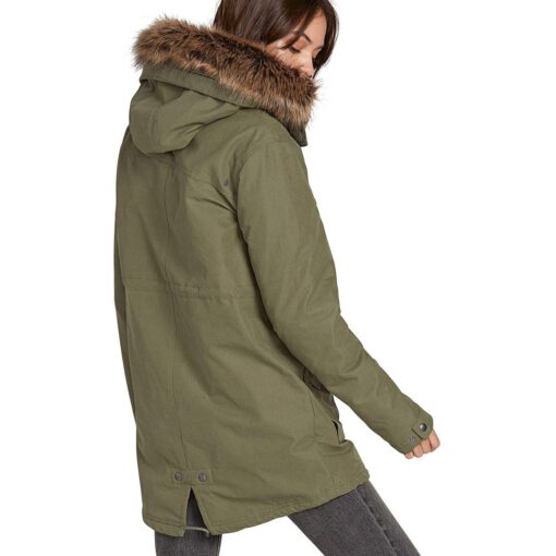 Chaqueta invierno VOLCOM Mujer Urbana con capucha cálida Walk On By 5K Parka Olive Ref. B1531951 Verde oliva