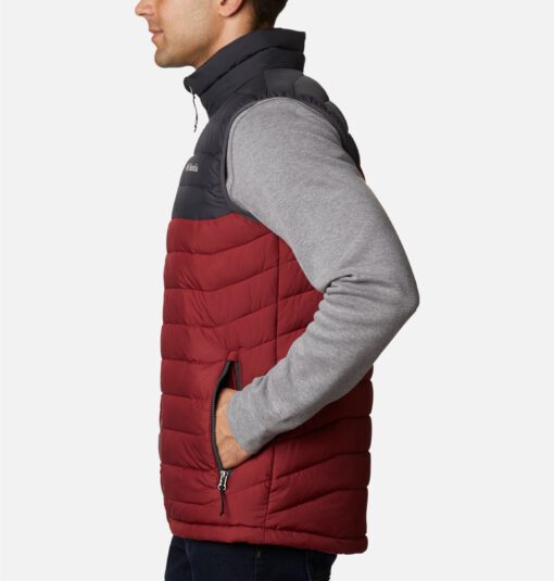 Chaleco COLUMBIA Invierno con aislamiento Thermarator™ para hombre cálido Powder Lite Ref.1748031664 Red Jasper, Shark gris y granate