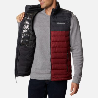 Chaleco COLUMBIA Invierno con aislamiento Thermarator™ para hombre cálido Powder Lite Ref.1748031664 Red Jasper, Shark gris y granate