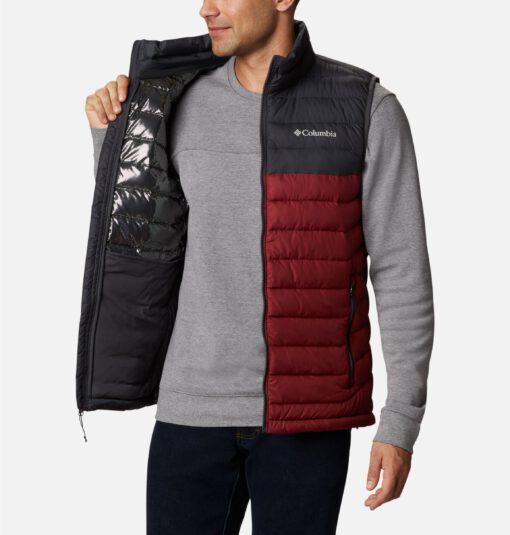 Chaleco COLUMBIA Invierno con aislamiento Thermarator™ para hombre cálido Powder Lite Ref.1748031664 Red Jasper, Shark gris y granate