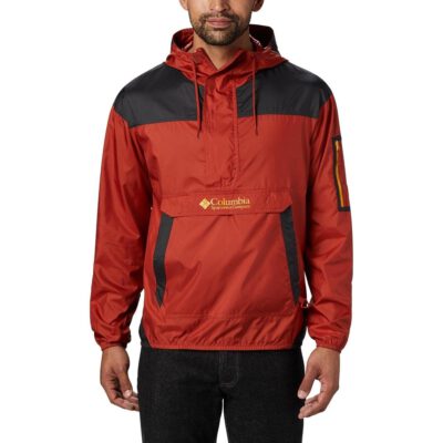 Cortavientos COLUMBIA con capucha y aislamiento para hombre super ligera Challenger™ Windbreaker Ref. 1714291835 rojo y gris