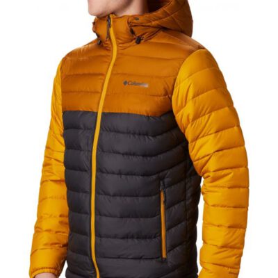 Chaqueta COLUMBIA con capucha y aislamiento para hombre cálida Powder Lite™ Hooded Jacket Ref. 1693931012 mostaza