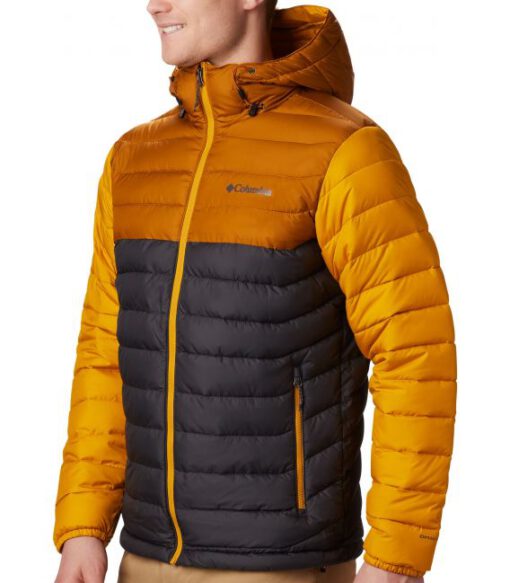 Chaqueta COLUMBIA con capucha y aislamiento para hombre cálida Powder Lite™ Hooded Jacket Ref. 1693931012 mostaza