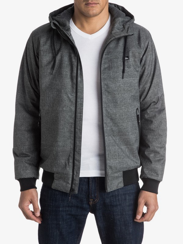 Chaqueta invierno QUIKSILVER hombre Anorak resistente al agua con capucha LIGHT GREY HEATHER (sjsh) Ref. EQYJK03241 gris jaspeado Martimpe Berart - Tienda de Moda en Gausach, Vielha, Valle de Aran