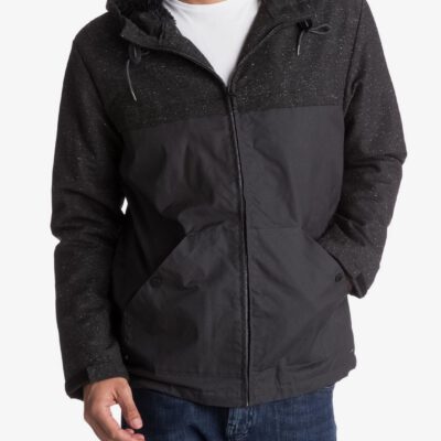 Chaqueta invierno QUIKSILVER hombre Urbana con capucha cálida Wanna (kvj0) Ref. EQYJK03361 negra