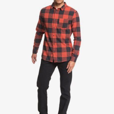 Camisa QUIKSILVER de Manga Larga franela Hombre Motherfly Flannel RQJ1 Ref. EQYWT03728 Cuadros rojos y grises