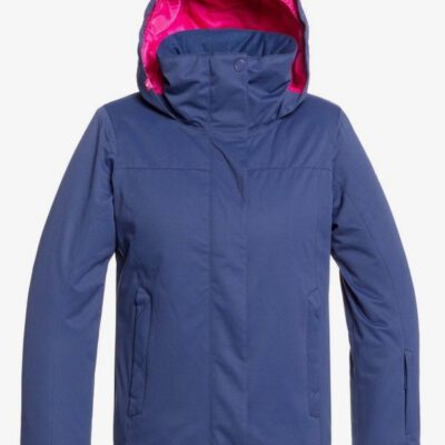 Chaqueta esquí ROXY niña con capucha Jetty MEDIEVAL BLUE (bte0) Ref. ERGTJ03083 azul detalles fucsia