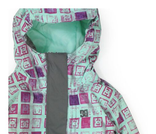 Chaqueta esquí DC SHOES niña con capucha Yucca Monogram Ref. ADGTJ00002 Verde agua logos rosas