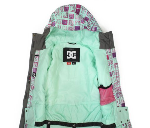 Chaqueta esquí DC SHOES niña con capucha Yucca Monogram Ref. ADGTJ00002 Verde agua logos rosas