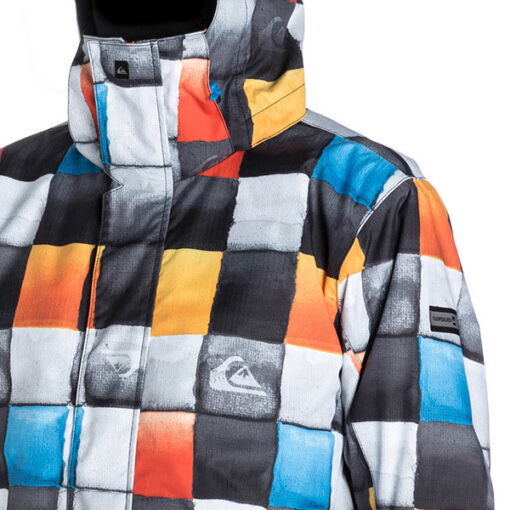 Chaqueta nieve QUIKSILVER niño con capucha MISSION 10K CHECK BLUE Jacket (BNL1) Ref. KTBSJ313 multicolor cuadros