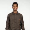 Camisa HYDROPONIC de Manga Larga franela Hombre básica CLARKSON Army Green Ref. 19522 Verde militar