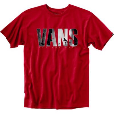 Camiseta manga Corta niño VANS by push through boys CARDINAL REF .V5CHCAR granate skate