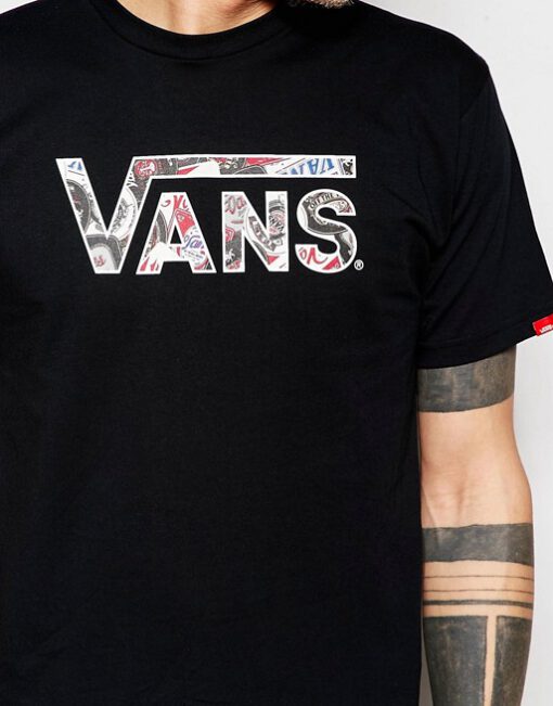 Camiseta Hombre VANS manga corta classic logo fill ref.V2OGJ15 negra