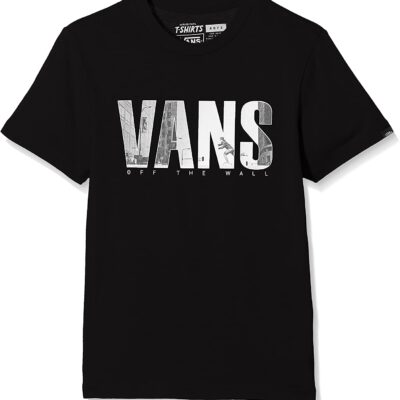 Camiseta manga Corta niño VANS by push through boys CARDINAL REF .V5CHBLK negra skate