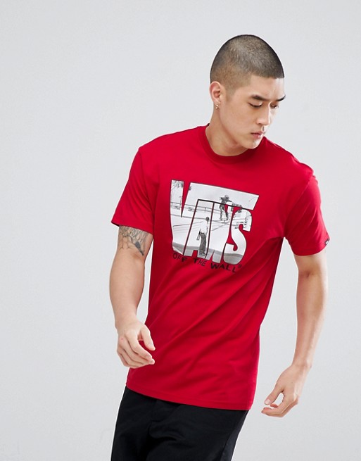 Camisetas vans hombre rojas hotsell