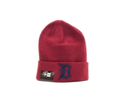 Gorro punto NEW ERA punto Unisex Detroit Tigers League Essential Cuff Cardinal/Navy Ref. 11794701 Rojo logo marino