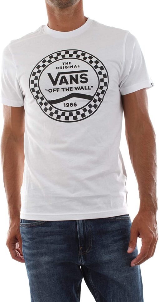 Camiseta Hombre VANS manga corta SIDE STRIPE Ref. VN0A468VWHT WHITE blanca