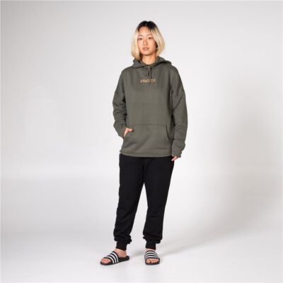 Sudadera Oversized NIKITA Mujer con capucha BERNER PO HOODIE OLIVE Ref. NMWFBER verde oliva