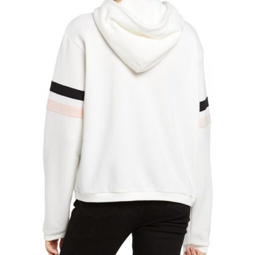 Sudadera volcom Mujer con capucha COLOR CODED HOODIE WHITE Ref. B4132001 Blanca bloques color mangas