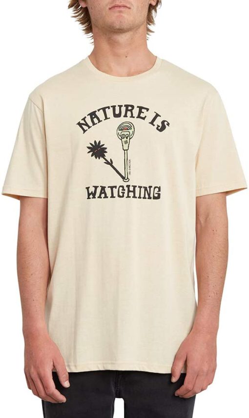 Camiseta Hombre VOLCOM manga corta METER HEATHER - WHITE FLASH Ref. A5712055 blanco nature