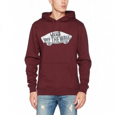 Sudadera VANS Hombre con capucha Off The Wall HD de Vans port royale Ref. V00QLH086 granate logo pecho