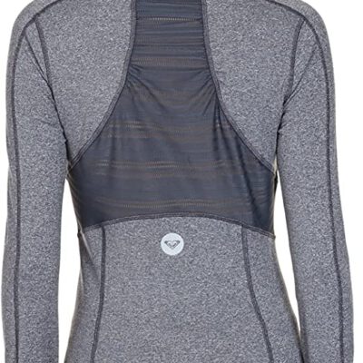 Sudadera Técnica ROXY con cremallera Mujer Work It (kvjh) Ref. ARJJK03001 gris jaspeada