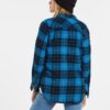 Camisa Mujer VOLCOM Franela manga larga GETTING RAD PLAID - TURKISH BLUE Ref. B0531800 cuadros azules