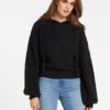 Jersey volcom Mujer con capucha STONEY BEACH SWEATER - BLACK Ref. B0732005 Negro oversize