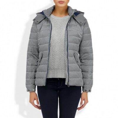 Anorac Nieve ROXY acolchada con capucha para Mujer MIDTOWN Ref. WTWJK163 cuadraditos azules y grises
