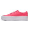 Zapatillas plataforma DC Shoes para mujer de lona TRASE Pink Ref. ADJS300184 rosa fucsia