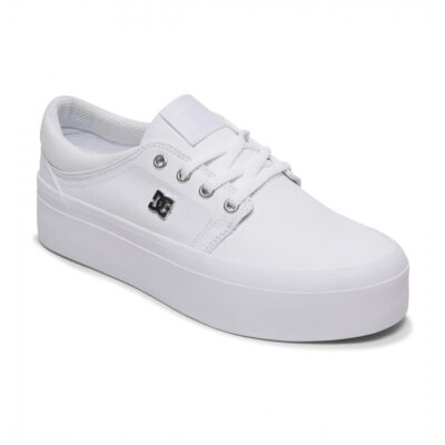 DC Shoes© Womens Trase Platform TX Shoe - Featuring a textile upper, mesh lining, and rounded out with a Vulcanized construction. These canvas flatform shoes for women join the line-up in the DC Shoes footwear collectio