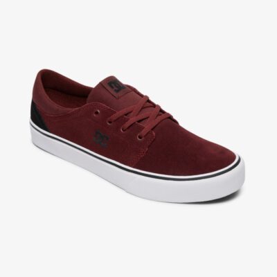 Zapatillas de piel ANTE DC SHOES para hombre TRASE SD Black/Dark/Red Ref. ADYS300172 Granate Blanca y gris