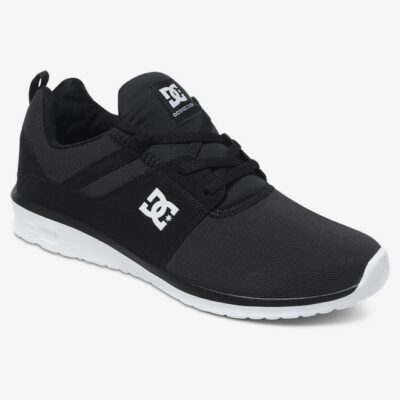 Zapatillas malla y ante DC SHOES para hombre HEATHROW BLACK/WHITE (bkw) Ref. ADYS700071 Negra y blanca