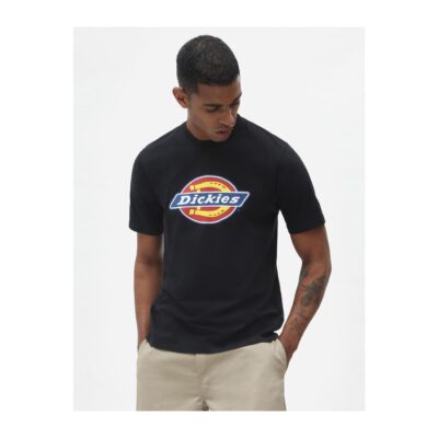 Nueva colección Camiseta DICKIES hombre Manga corta clásica Icon Logo Black BLK Ref. DK0A4XC9BLK1 negra logo pecho