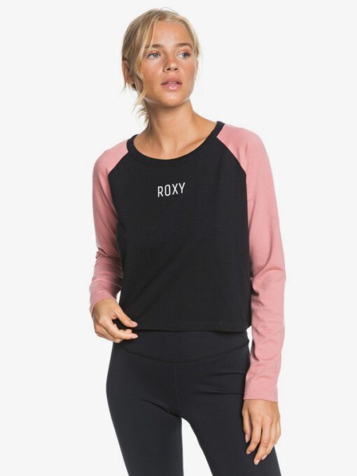 Camiseta Mujer ROXY manga larga Hiding In The Melody ANTHRACITE (kvj0) Ref. ERJZT05020 gris y rosa palo