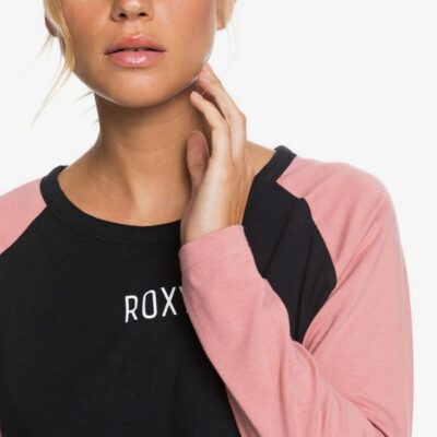 Camiseta Mujer ROXY manga larga Hiding In The Melody ANTHRACITE (kvj0) Ref. ERJZT05020 gris y rosa palo