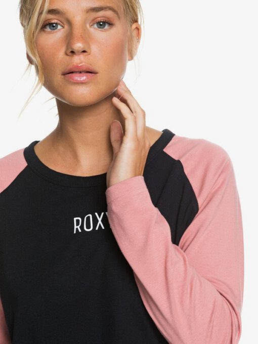 Camiseta Mujer ROXY manga larga Hiding In The Melody ANTHRACITE (kvj0) Ref. ERJZT05020 gris y rosa palo