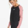 Camiseta Mujer ROXY manga larga Hiding In The Melody ANTHRACITE (kvj0) Ref. ERJZT05020 gris y rosa palo